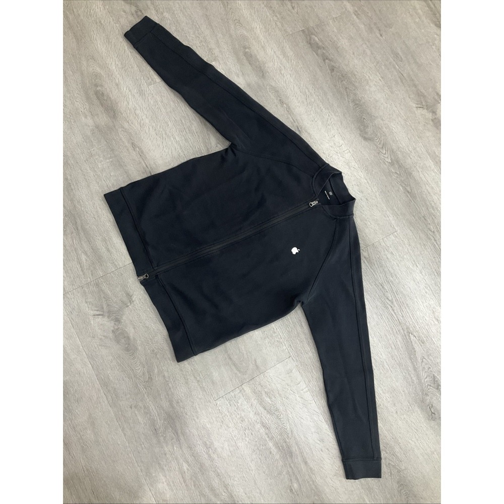 Apple Employee Jacket Black Long Sleeve Full Zip with 2-Way Zipper Adult Medium